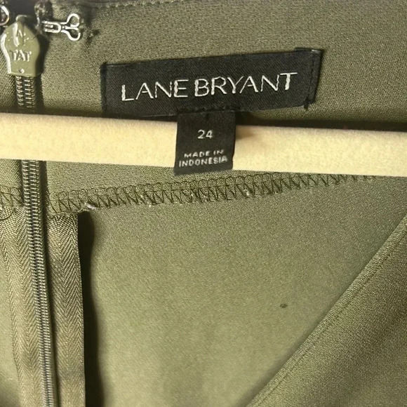 Lane Bryant Olive Green Pants Suit size 24 *minor flaws* see description & pics - Picture 2 of 7